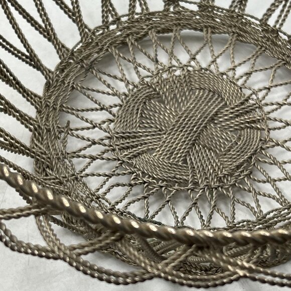 VINTAGE OLD DECORATIVE FRUIT/VEGETABLE RUSTIC IRON WIRE KITCHENWARE BASKET - Picture 7 of 10